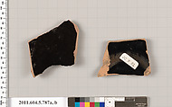 Terracotta fragments of kylikes (drinking cups), Terracotta, Greek, Attic