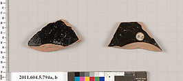 Terracotta fragments of kylikes (drinking cups), Terracotta, Greek, Attic