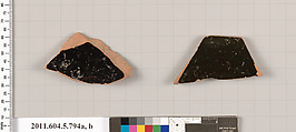 Terracotta fragments of kylikes (drinking cups), Terracotta, Greek, Attic