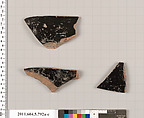 Terracotta fragments of kylikes (drinking cups), Terracotta, Greek, Attic