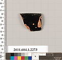 Terracotta rim fragment of a kylix (drinking cup), Terracotta, Greek, Attic
