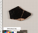 Terracotta fragment of a kylix (drinking cup), Terracotta, Greek, Attic
