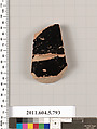 Terracotta fragment of a kylix (drinking cup)?, Terracotta, Greek, Attic
