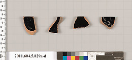 Terracotta rim fragments of kylikes (drinking cups), Terracotta, Greek, Attic