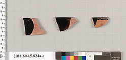 Terracotta rim fragments of kylikes (drinking cups), Terracotta, Greek, Attic