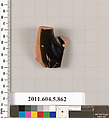 Terracotta fragment of a kylix (drinking cup), Terracotta, Greek, Attic