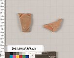 Terracotta fragments of kylikes (drinking cups), Terracotta, Greek, Attic