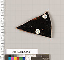 Terracotta fragment of a kylix (drinking cup), Terracotta, Greek, Attic
