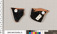 Terracotta fragments of kylikes (drinking cups), Terracotta, Greek, Attic