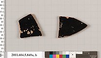 Terracotta fragments of kylikes (drinking cups), Terracotta, Greek, Attic