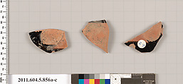 Terracotta fragments of kylikes (drinking cups), Terracotta, Greek, Attic
