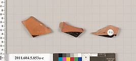 Terracotta fragments of kylikes (drinking cups), Terracotta, Greek, Attic