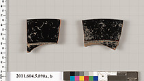 Terracotta rim fragments of kylikes (drinking cups), Terracotta, Greek, Attic