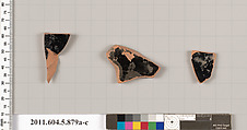 Terracotta fragments of kylikes (drinking cups), Terracotta, Greek, Attic