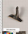 Terracotta fragment of a kylix (drinking cup), Terracotta, Greek, Attic
