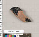 Terracotta fragment of a kylix (drinking cup), Terracotta, Greek, Attic