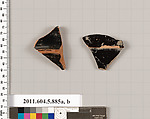 Terracotta fragments of kylikes (drinking cups), Terracotta, Greek, Attic