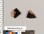 Terracotta fragments of kylikes (drinking cups), Terracotta, Greek, Attic