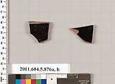 Terracotta fragments of kylikes (drinking cups), Terracotta, Greek, Attic
