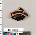 Terracotta fragment of a dish?, Terracotta, Greek, Attic