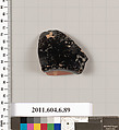 Terracotta fragment of a pyxis (box)?, Terracotta, Greek, Attic