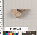 Terracotta rim fragment of an undetermined shape, Terracotta, Greek, Attic