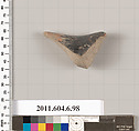 Terracotta rim fragment of an undetermined shape, Terracotta, Greek, Attic