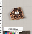 Terracotta fragment of an undetermined shape, Terracotta, Greek, Attic