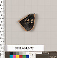 Terracotta fragment of an undetermined shape, Terracotta, Greek, Attic