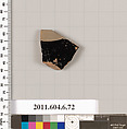 Terracotta fragment of an undetermined shape, Terracotta, Greek, Attic