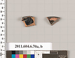 Terracotta fragments of undetermined shapes, Terracotta, Greek, Attic