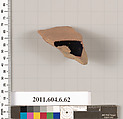 Terracotta fragment of an undetermined shape, Terracotta, Greek, Attic