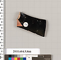 Terracotta fragment of a kylix (drinking cup), Terracotta, Greek, Attic