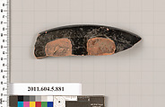 Terracotta rim fragment of a kylix (drinking cup), Terracotta, Greek, Attic