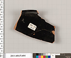 Terracotta rim fragment of a kylix (drinking cup), Terracotta, Greek, Attic