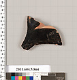Terracotta fragment of a kylix (drinking cup), Terracotta, Greek, Attic
