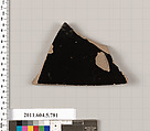 Terracotta fragment of a kylix (drinking cup), Terracotta, Greek, Attic