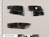 Terracotta rim fragments of a kylix (drinking cup), Terracotta, Greek, Attic