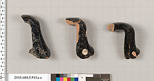 Terracotta fragments of kylikes (drinking cups), Terracotta, Greek, Attic