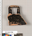 Terracotta fragment of a kylix (drinking cup), Terracotta, Greek, Attic