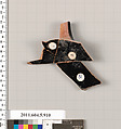 Terracotta fragment of a kylix (drinking cup), Terracotta, Greek, Attic