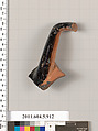 Terracotta fragment of a kylix (drinking cup), Terracotta, Greek, Attic