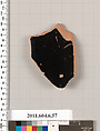 Terracotta fragment of an amphora (jar)?, Terracotta, Greek, Attic