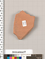 Terracotta fragment of an amphora (jar)?, Terracotta, Greek, Attic