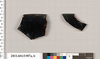 Terracotta rim fragments of kylikes (drinking cups), Terracotta, Greek, Attic