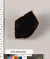 Terracotta fragment of a kylix (drinking cup), Terracotta, Greek, Attic
