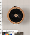 Terracotta fragment of a kylix (drinking cup), Terracotta, Greek, Attic