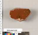 Terracotta fragment of a kylix (drinking cup), Terracotta, Greek, Attic