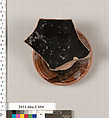 Terracotta fragment of a kylix (drinking cup), Terracotta, Greek, Attic