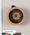 Terracotta fragment of a kylix (drinking cup), Terracotta, Greek, Attic